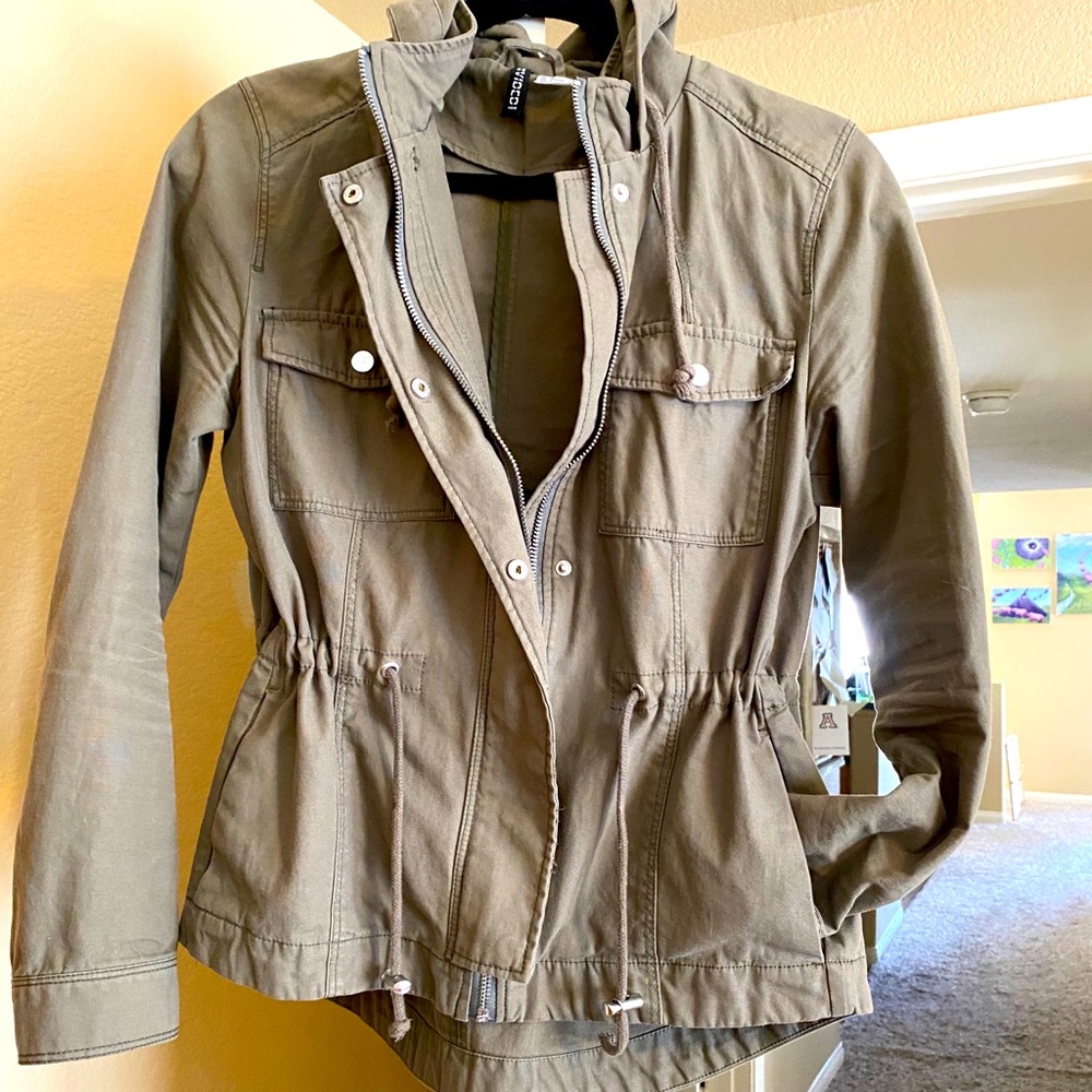 Green utility jacket